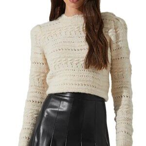 ASTR The Label Pelloni Crewneck Sweater, Size S